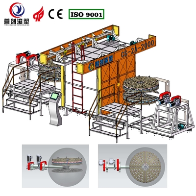 주문 30분 사이클 시간 피클볼을 생산하기 위한 PLC 제어와 함께 로토 몰딩 머신 online manufacture