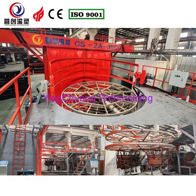 주문 성형 온도 200-400°C 셔틀 로토몰딩 기계 맞춤형 기계 치수 일관된 제품 생산을 위한 설계 온라인 제조