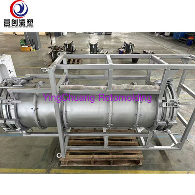 주문 OEM 대형 파이프 플랜지 Rotomold, 플라스틱 파이프 탱크 제조를 위한 두꺼운 알루미늄 합금 원통형 회전 금형 온라인 제조