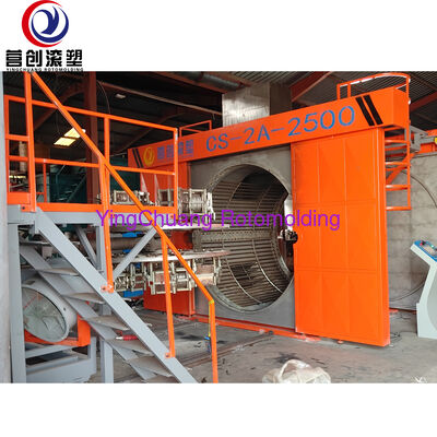 주문 YINGCHUANG CS-2A-2500 셔틀 회전 성형 기계, 중공 플라스틱 제품을 위한 이중 팔 산업용 회전 성형 장비 온라인 제조