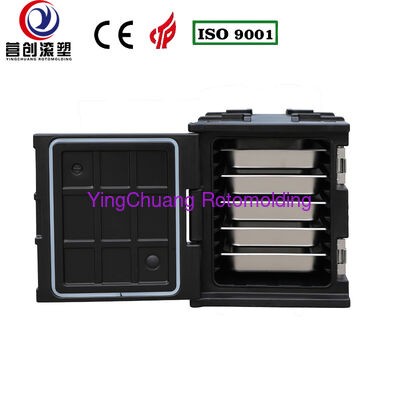주문 YINGCHUANG OEM 75L 검정색 핸들 유형 Rotomolded 절연 상자, 두꺼운 PU 폼 핫 & 콜드 홀딩 GN 팬 식품 운송 캐비닛 캐터링 캔틴 중앙 주방용 온라인 제조